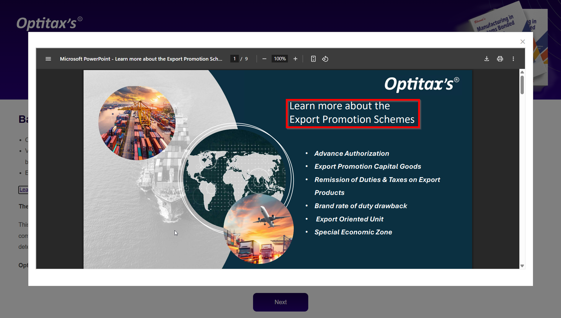 Learn More About Schemes Info Screen